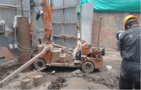 micropiloteadora para el proceso constructivo de pilotes